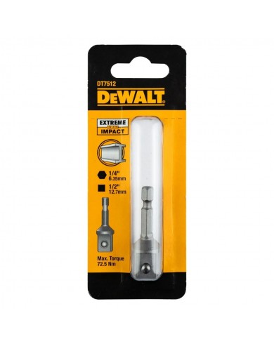 Adapter 1/4" HEX na 1/2" štirikotni Dewalt DT7512